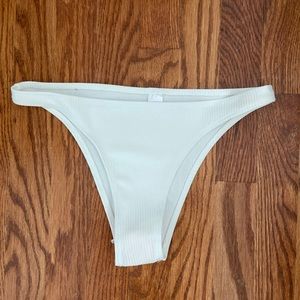 White zaful bikini bottoms large cheeky shein